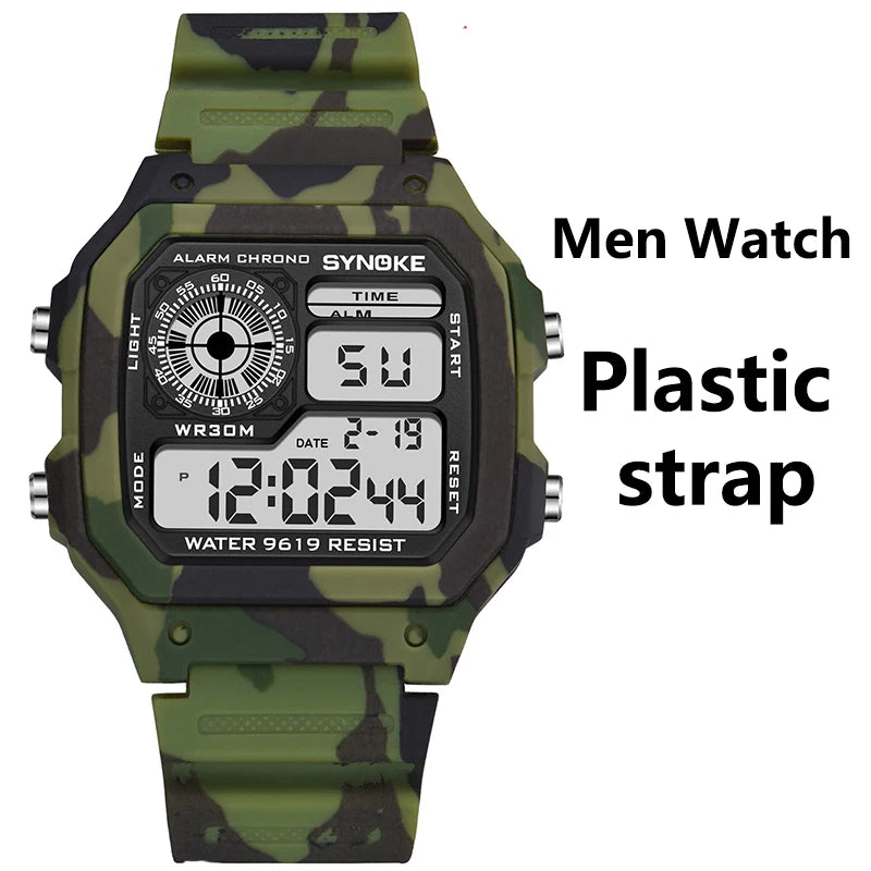Business Men 50M Waterproof Stainless Steel Digital Wrist Watches Top Brand Luxury Mens Clock Relogio Masculino Wacth