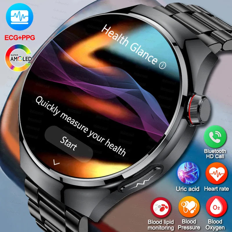 New Health Monitoring Smart Watch Physical Examination Health Wacth Blood Pressure ECG+PPG Sport Call Smartwatch for Android Ios