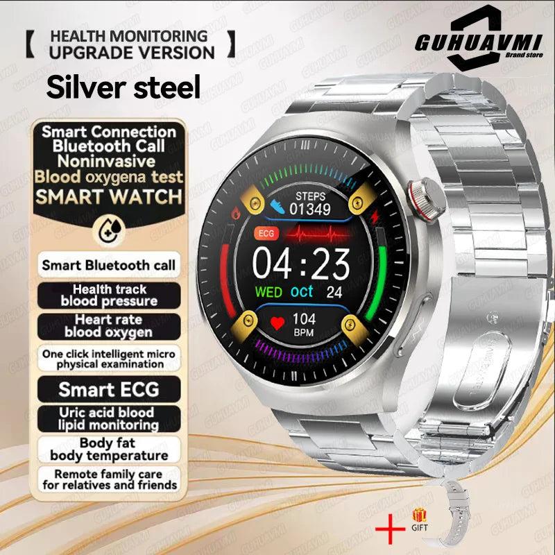 New Health Monitoring Smart Watch Physical Examination Health Wacth Blood Pressure ECG+PPG Sport Call Smartwatch for Android Ios