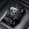 Luxury Men Watch Silicone Band Triangle Dial Unique Watch Date Watch, Quartz Watch |Business Watch