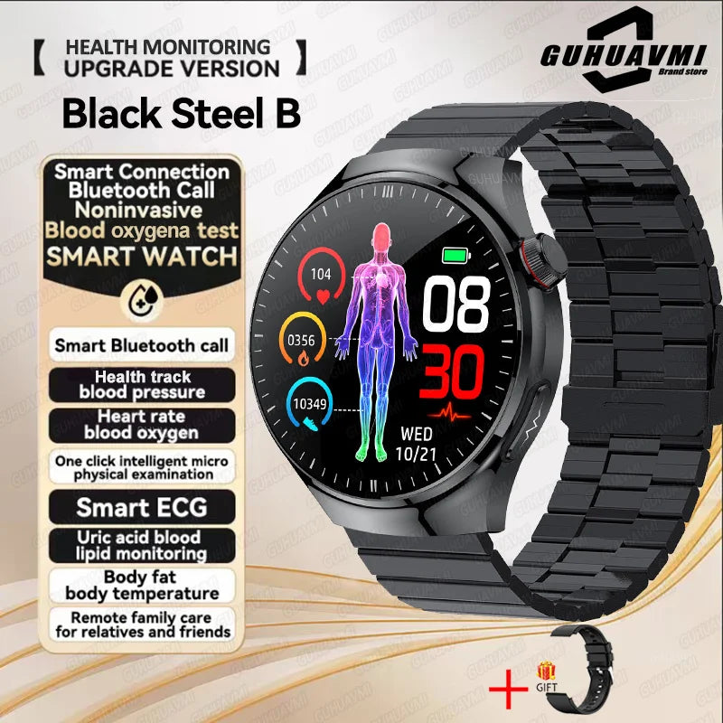 New Health Monitoring Smart Watch Physical Examination Health Wacth Blood Pressure ECG+PPG Sport Call Smartwatch for Android Ios