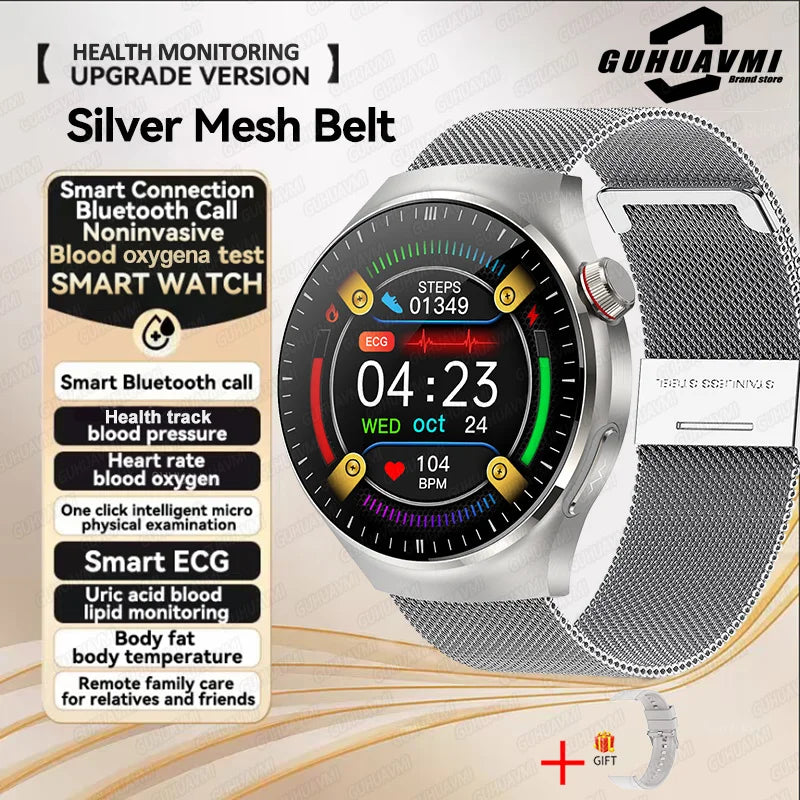 New Health Monitoring Smart Watch Physical Examination Health Wacth Blood Pressure ECG+PPG Sport Call Smartwatch for Android Ios
