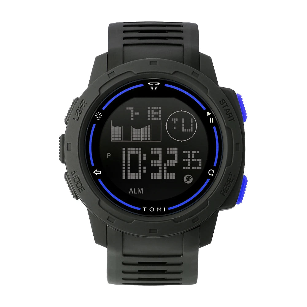 Sports Watch Digital Watch Multi Functional Waterproof Stop Watch Student Sports Electronic Watch Children'S Gift