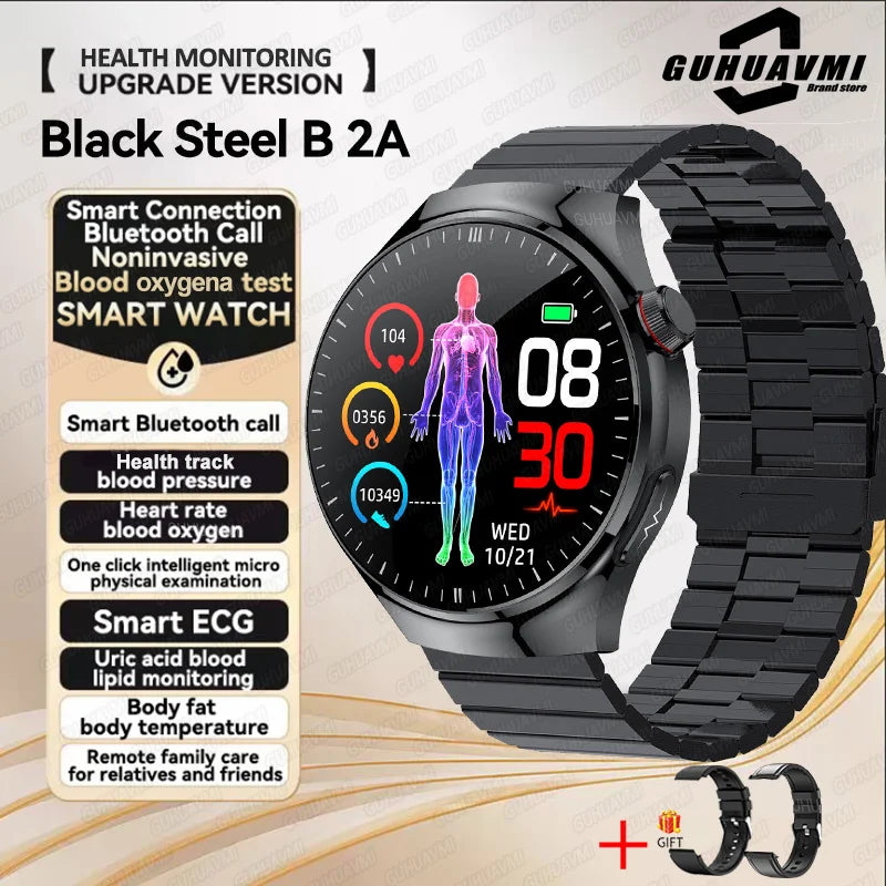 New Health Monitoring Smart Watch Physical Examination Health Wacth Blood Pressure ECG+PPG Sport Call Smartwatch for Android Ios