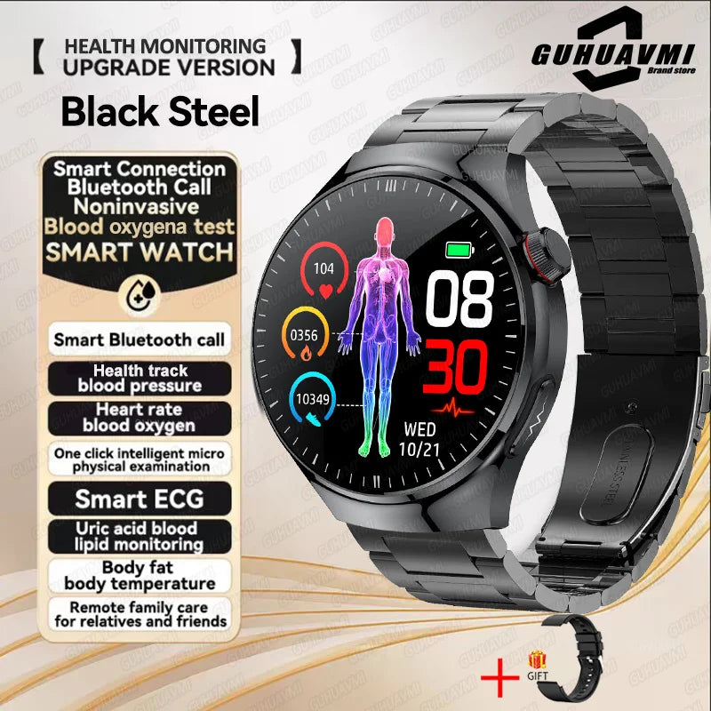 New Health Monitoring Smart Watch Physical Examination Health Wacth Blood Pressure ECG+PPG Sport Call Smartwatch for Android Ios