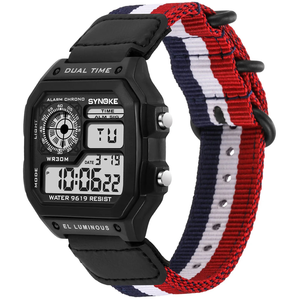 Business Men 50M Waterproof Stainless Steel Digital Wrist Watches Top Brand Luxury Mens Clock Relogio Masculino Wacth
