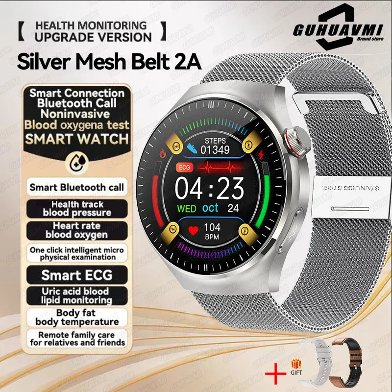 New Health Monitoring Smart Watch Physical Examination Health Wacth Blood Pressure ECG+PPG Sport Call Smartwatch for Android Ios