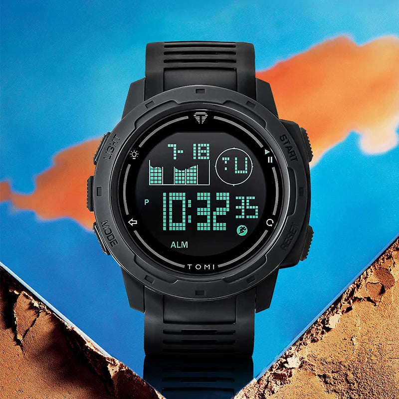 Sports Watch Digital Watch Multi Functional Waterproof Stop Watch Student Sports Electronic Watch Children'S Gift