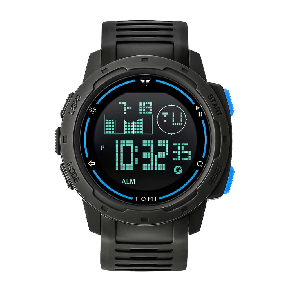Sports Watch Digital Watch Multi Functional Waterproof Stop Watch Student Sports Electronic Watch Children'S Gift