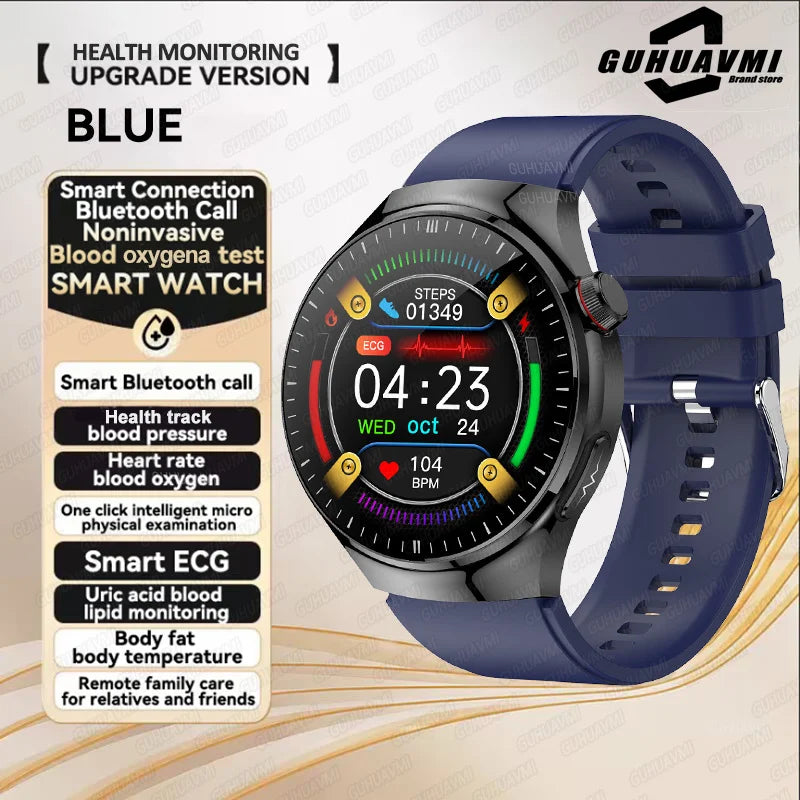 New Health Monitoring Smart Watch Physical Examination Health Wacth Blood Pressure ECG+PPG Sport Call Smartwatch for Android Ios