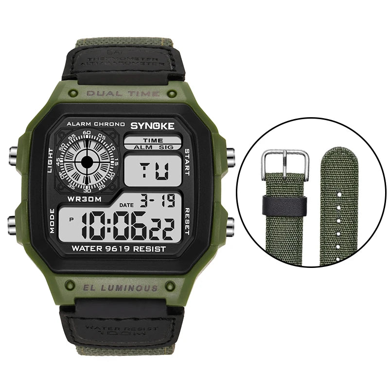 Business Men 50M Waterproof Stainless Steel Digital Wrist Watches Top Brand Luxury Mens Clock Relogio Masculino Wacth