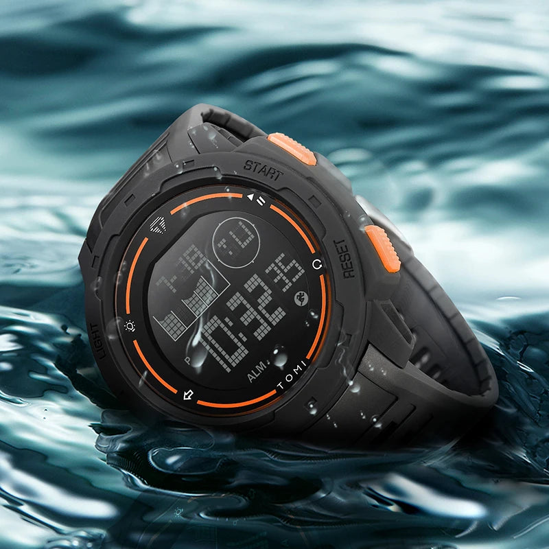 Sports Watch Digital Watch Multi Functional Waterproof Stop Watch Student Sports Electronic Watch Children'S Gift